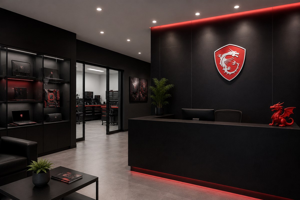 Зона приёма клиентов сервисного центра MSI
